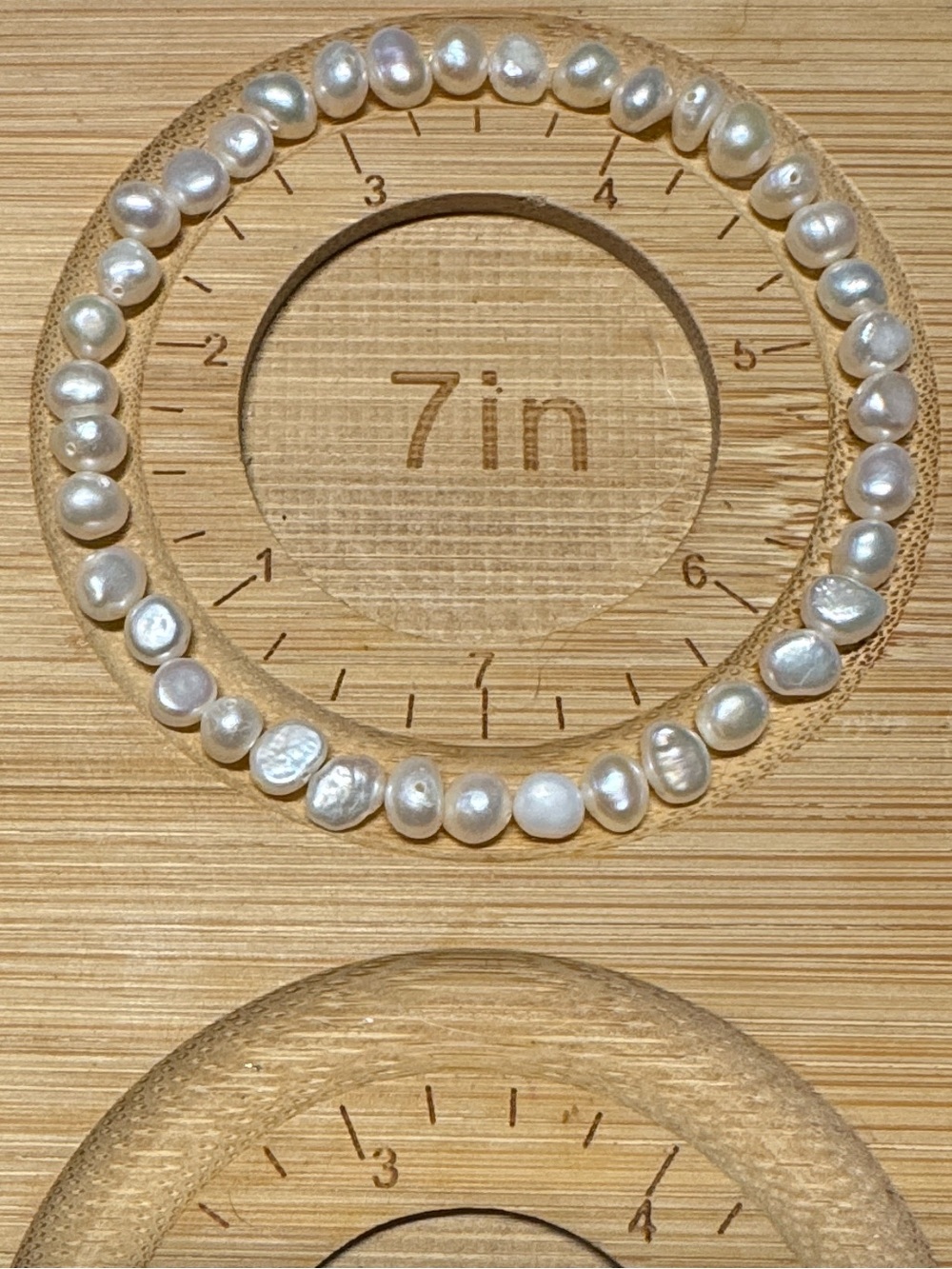 Hand Crafted White Pearl Stretch Bracelet